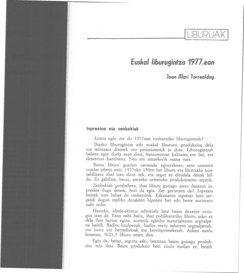 Euskal liburugintza 1977.ean