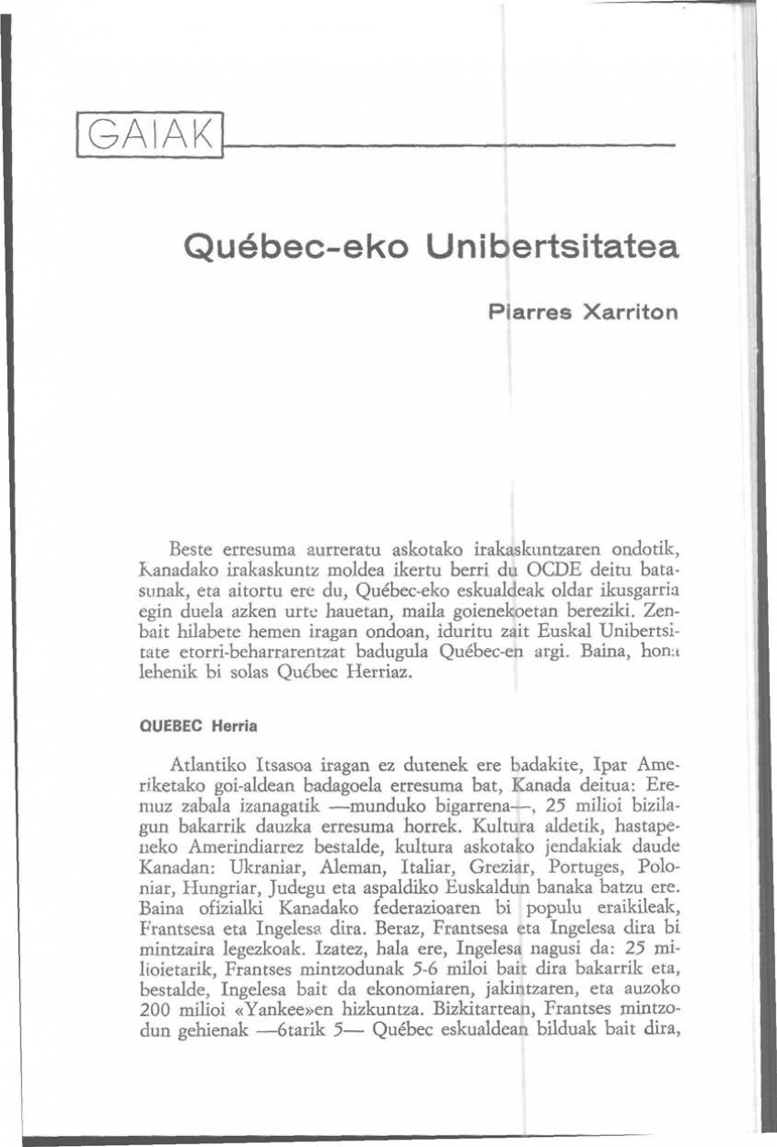 Québec-eko Unibertsitatea