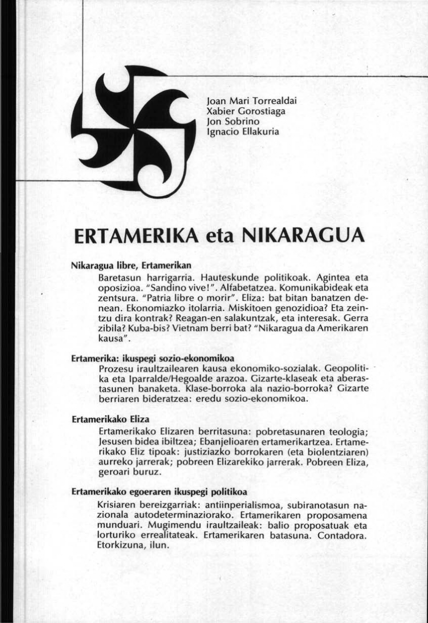 Nikaragua libre, Ertamerikan